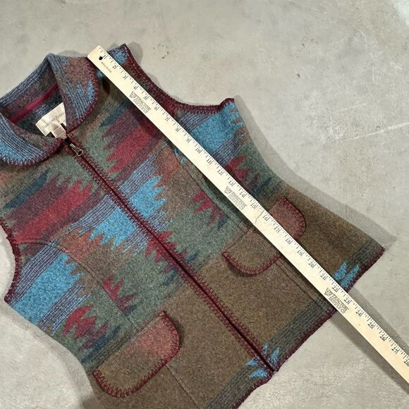 Territory Ahead Women's Size Small Wool Blend Vest Full Zip Collar Earth Nature - Picture 7 of 9